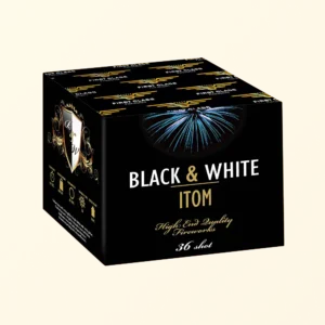 Itom - 36 Skuds Batteri - Black & White [125] - Fra First Class Fireworks