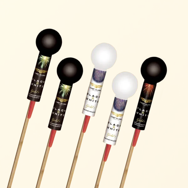 Guld/Gold - 5 stk 2" Kugleraketter [20]